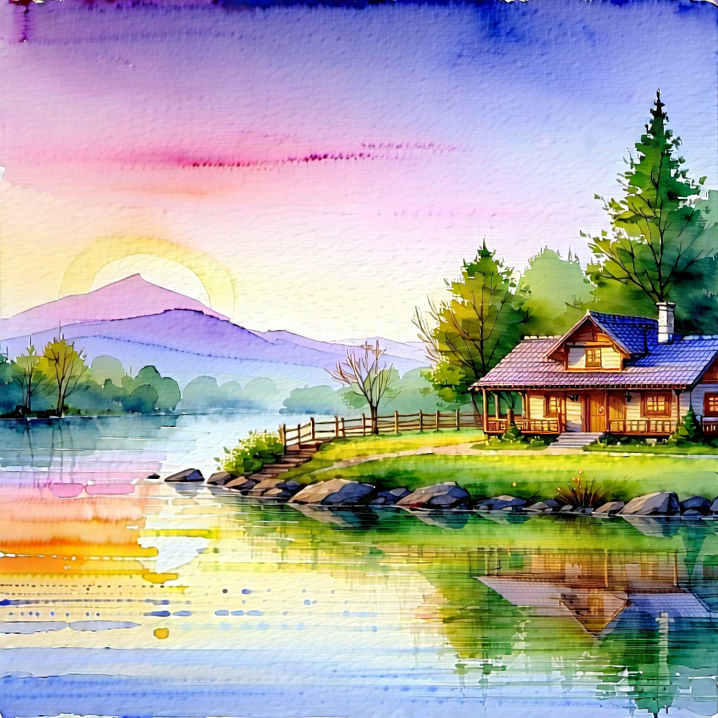 Lifestyle Watercolor Painting: Holiday Celebration During Spring With Beautiful Painting