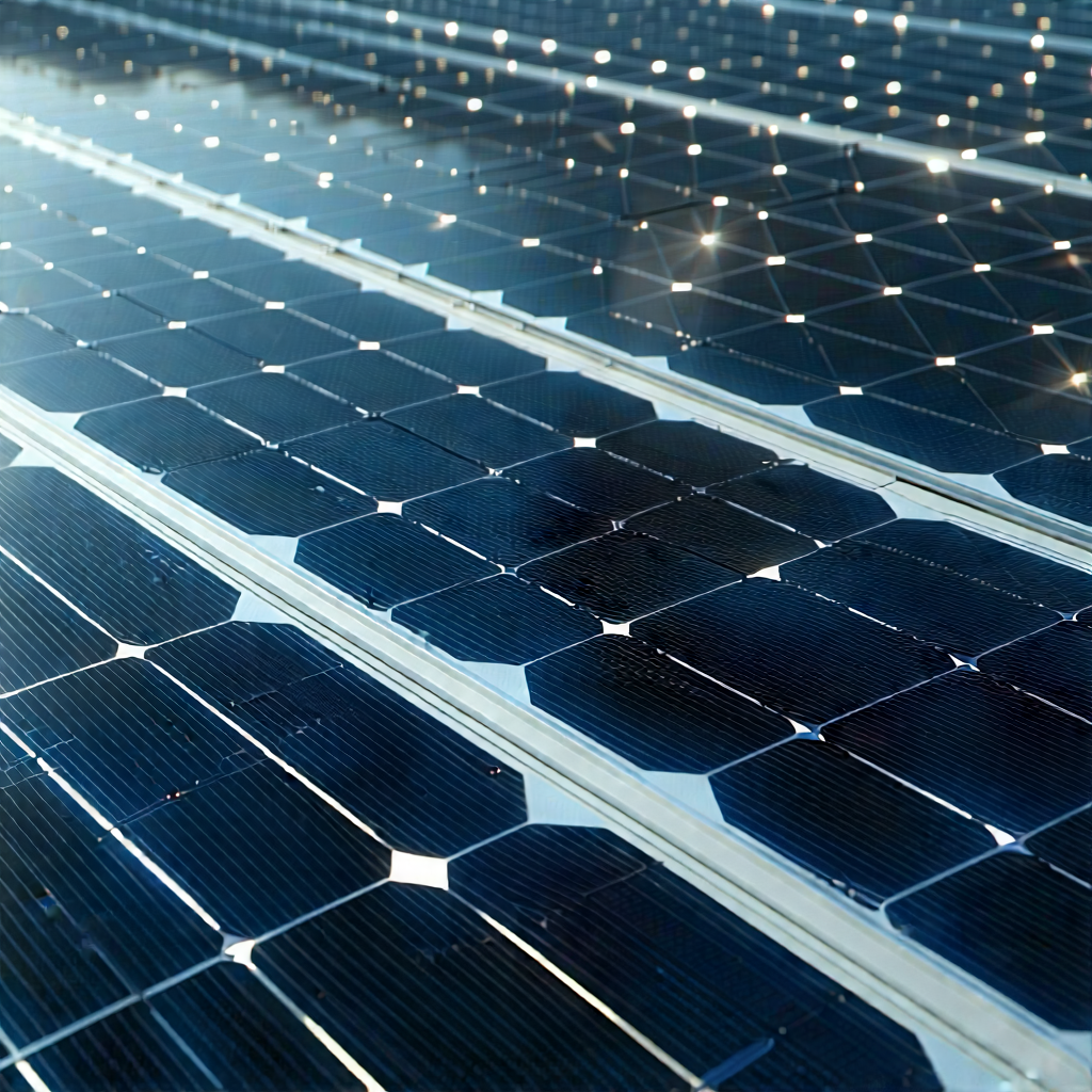 Tech Tilt-Shift Photography: Solar panel with laser scanning