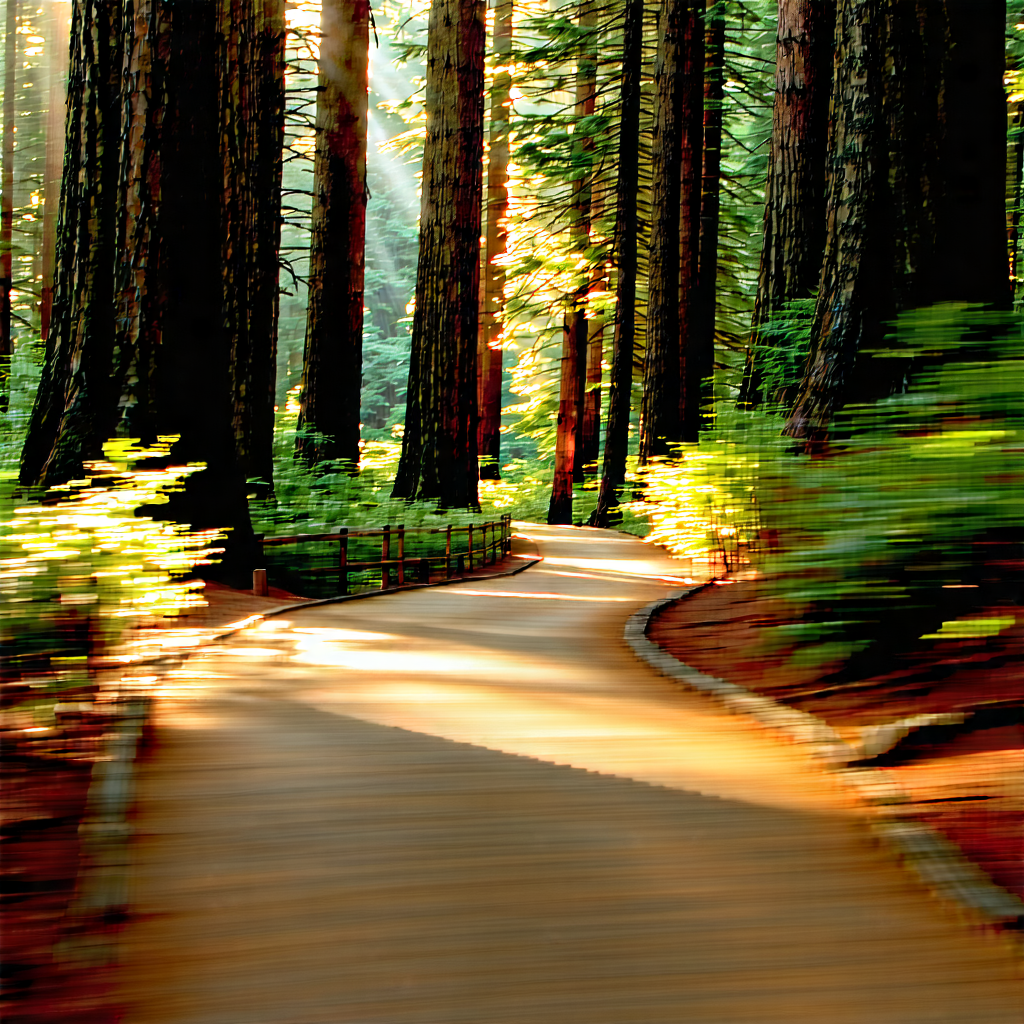 Nature Commercial Photography: Path through redwood forest