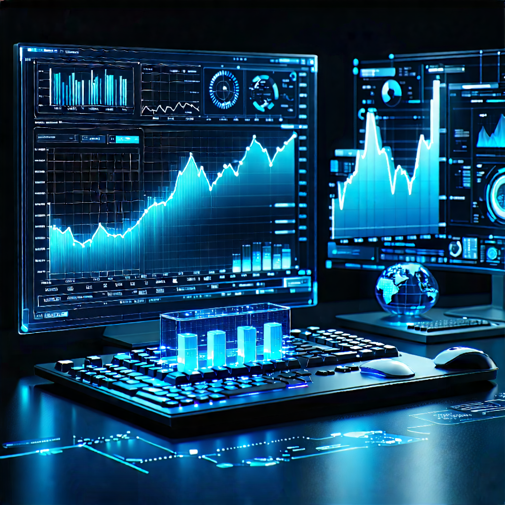 Tech Commercial Photography: Financial technology in (design:1.21) studio