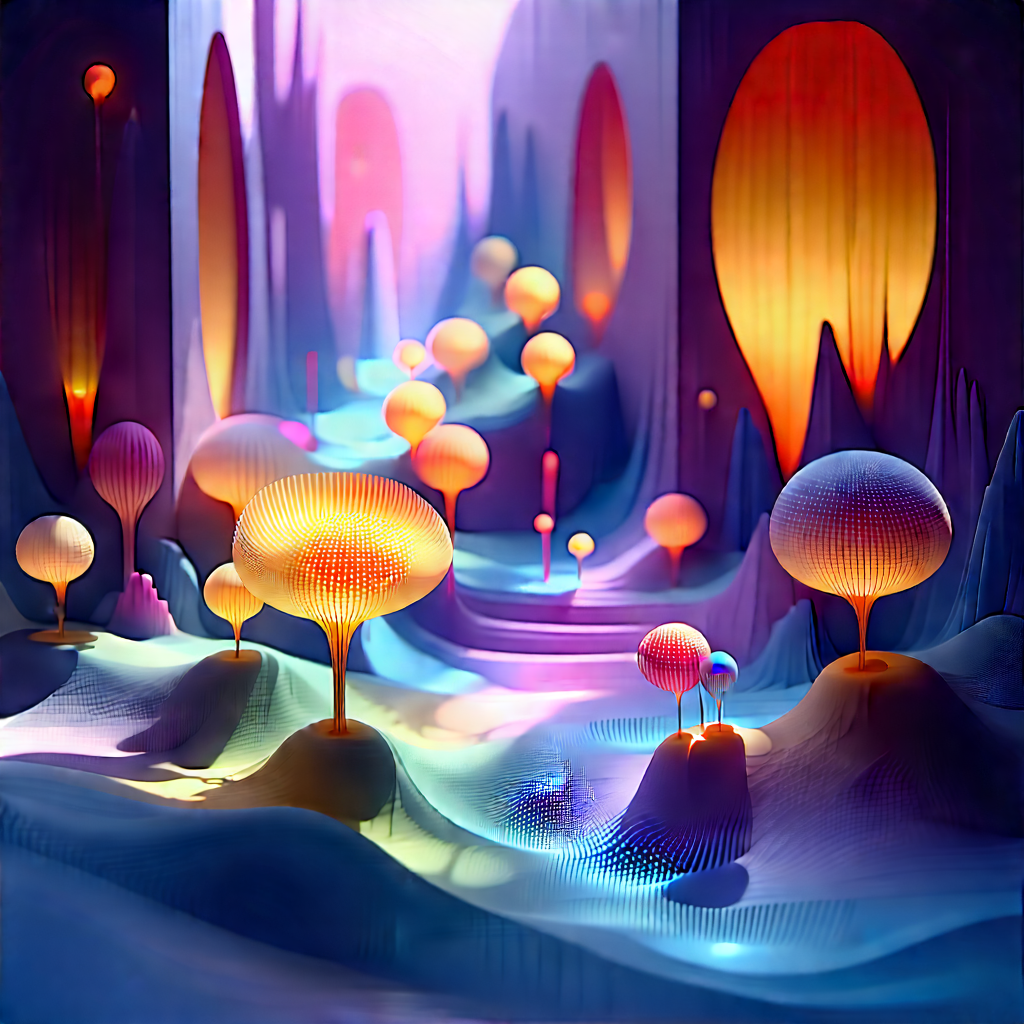 Abstract Tilt-shift Photography: Fractals With Shadow Play With Image, There
