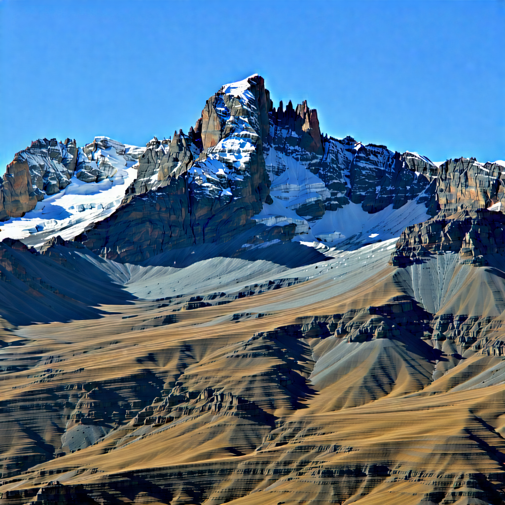 Nature Landscape Photography: Aerial View Of Mountain Range With Majestic Mountain