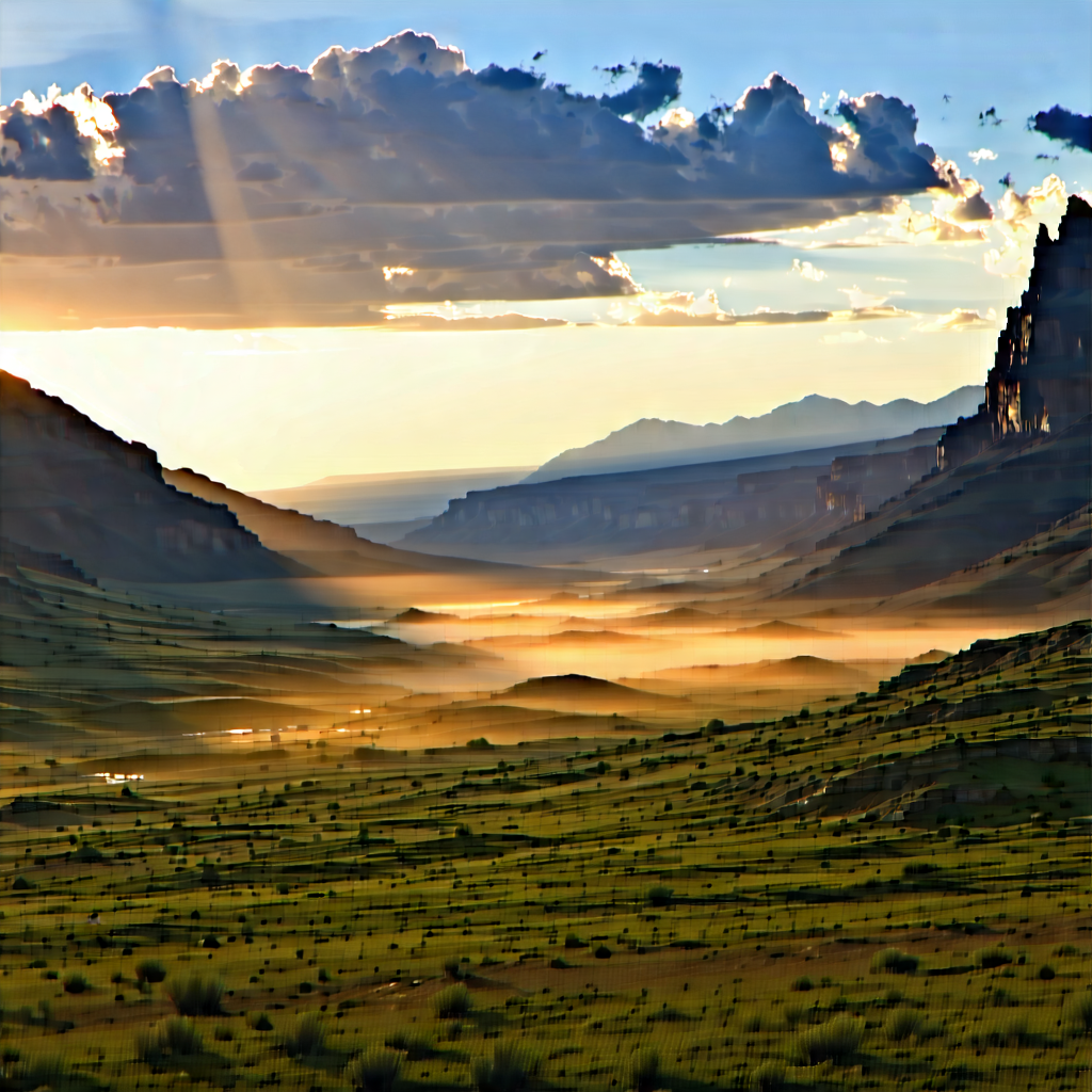 Nature Professional Photography: Valley During Sunset With Beautiful Landscape