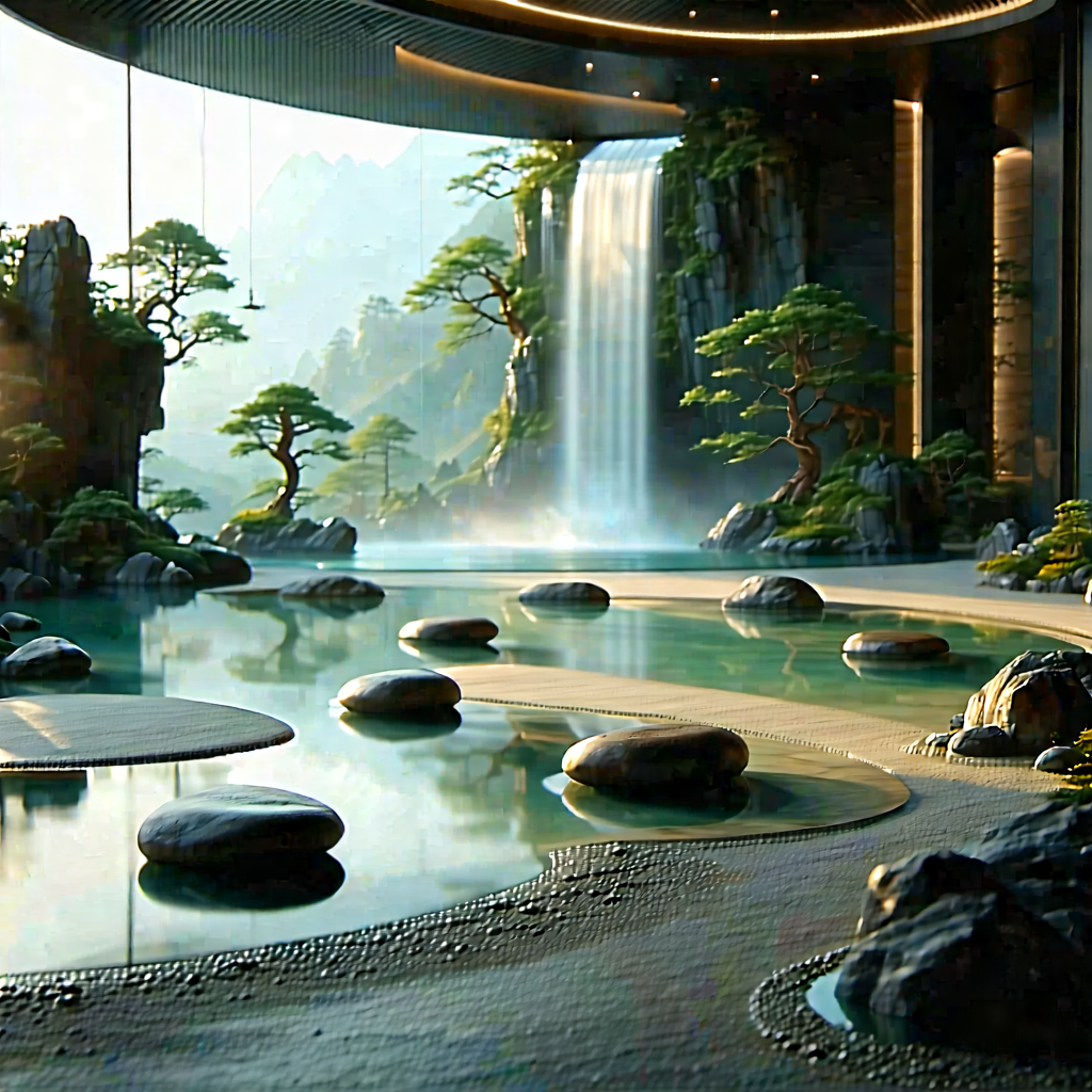 Lifestyle Long Exposure Photography: Wellness Scene With Meditation Space With Image, There