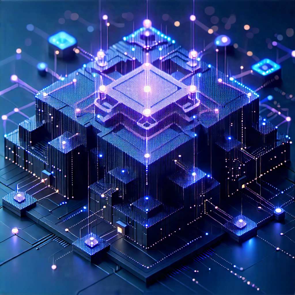 Tech Voxel Art: Blockchain network visualization