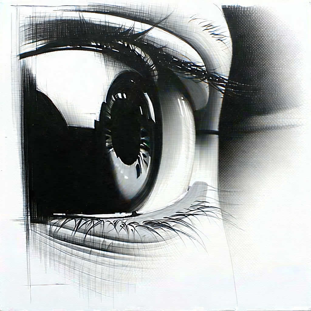 Tech Charcoal Drawing: Entertainment technology in tech office