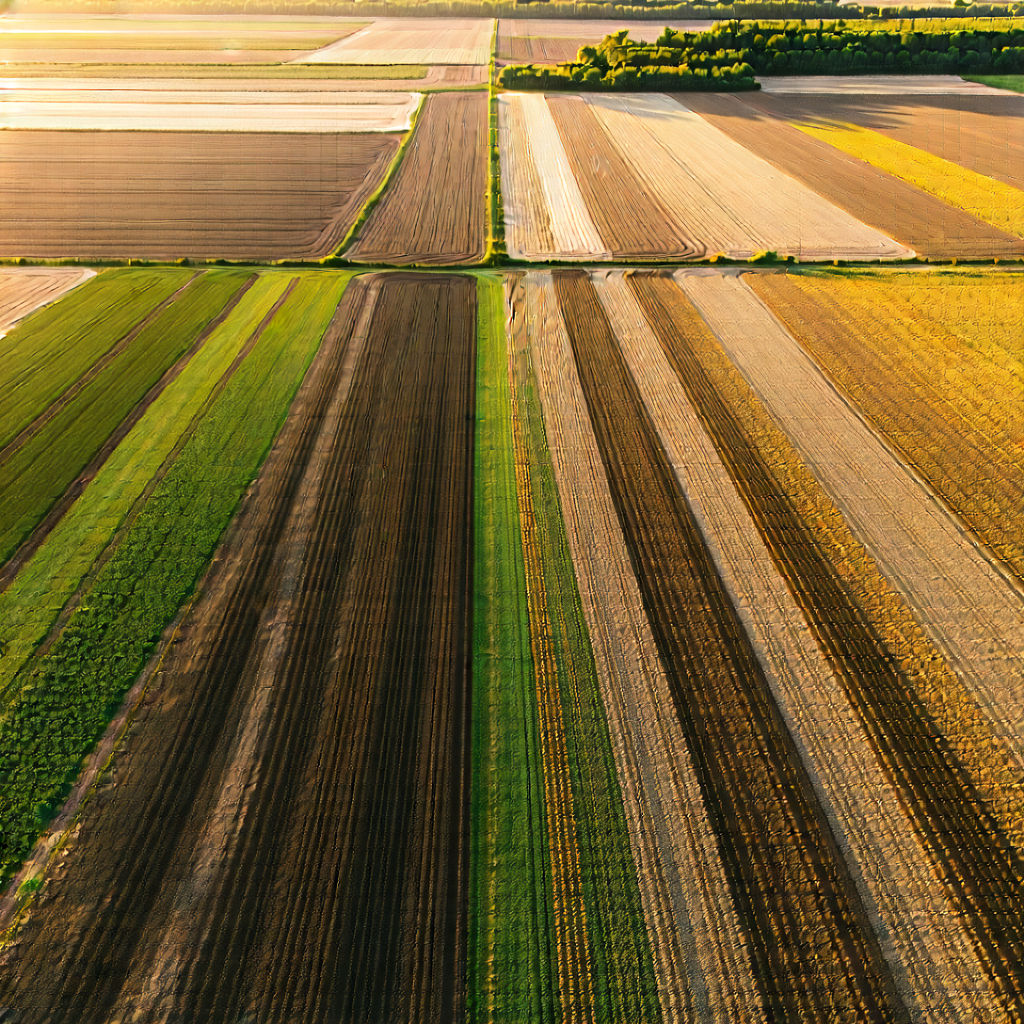 Nature Advertising Photography: Aerial view of agricultural fields