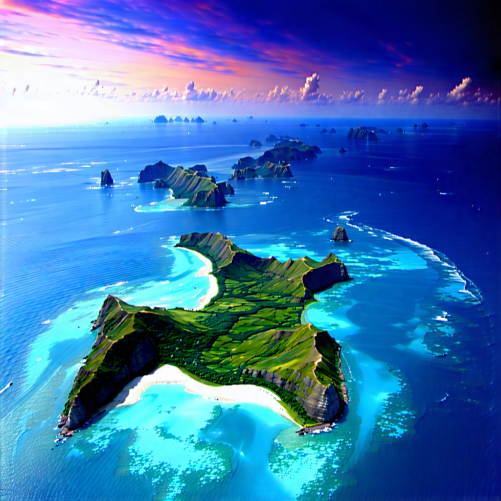 Nature Commercial Photography: Aerial View Of Coastal Islands With Beautiful Aerial