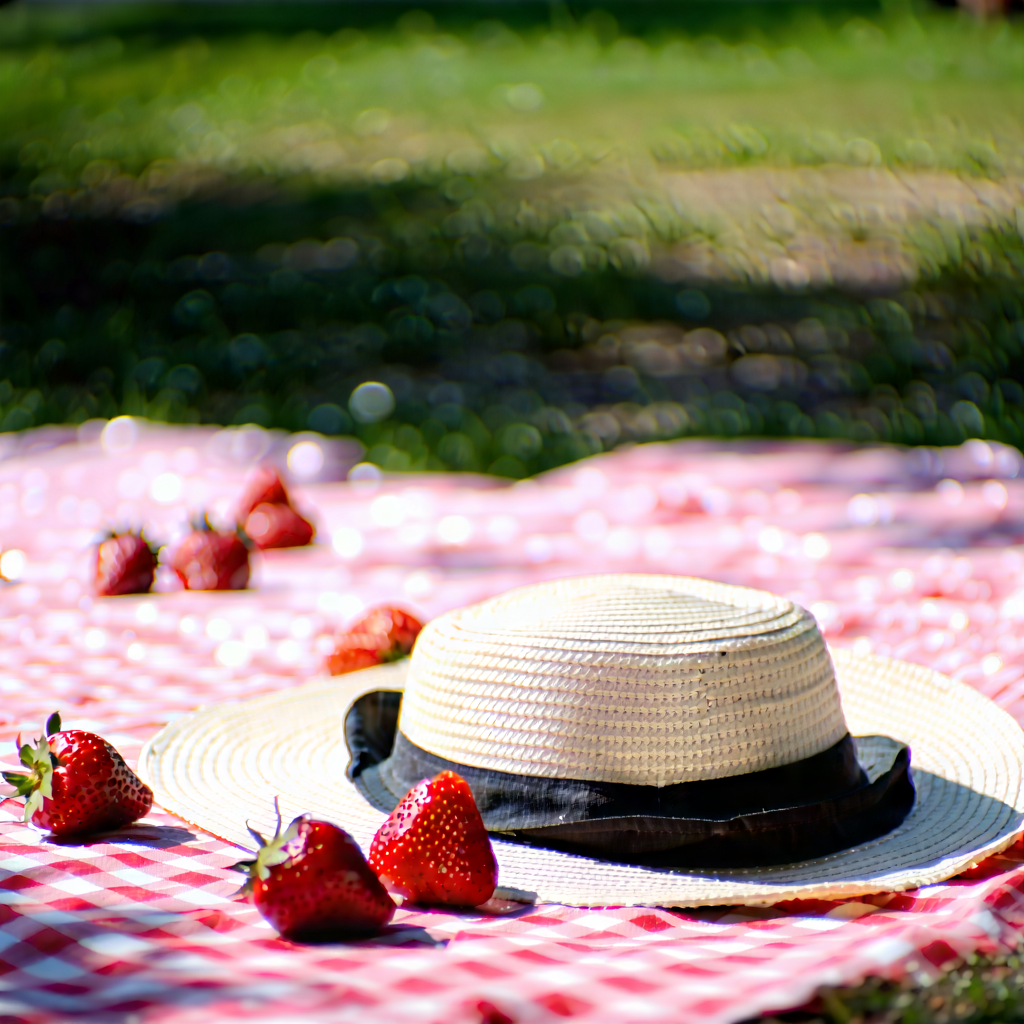 Lifestyle Macro Photography: Summer Picnic During Spring With White Sitting