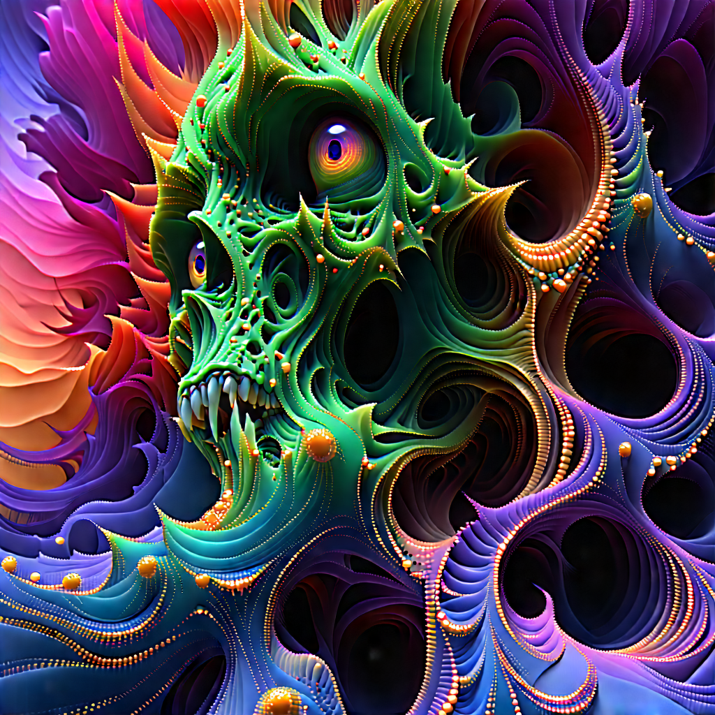 Abstract Fantasy Art: Chaos represented through repeating patterns