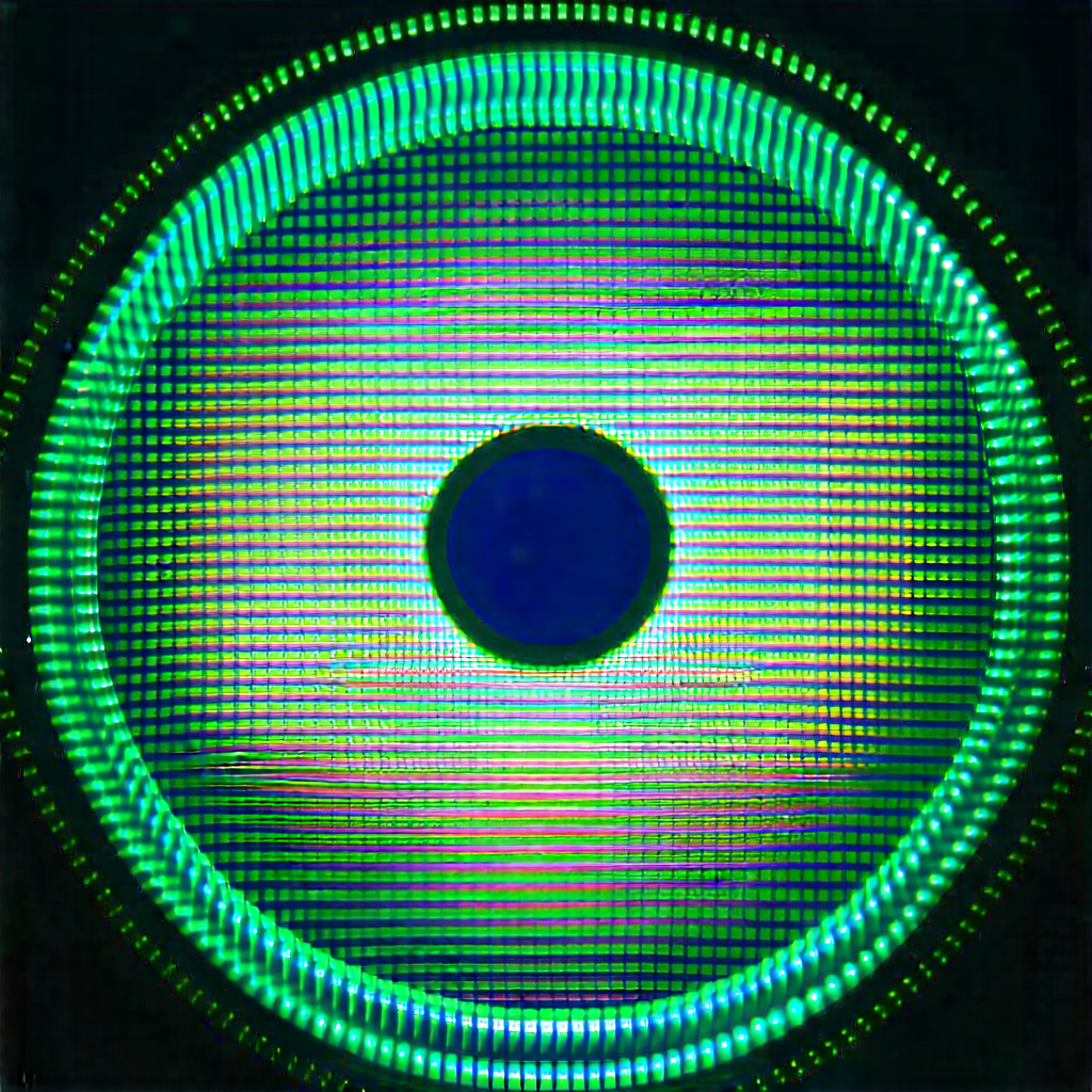 Abstract Food Photography: Concentric circles with glowing elements