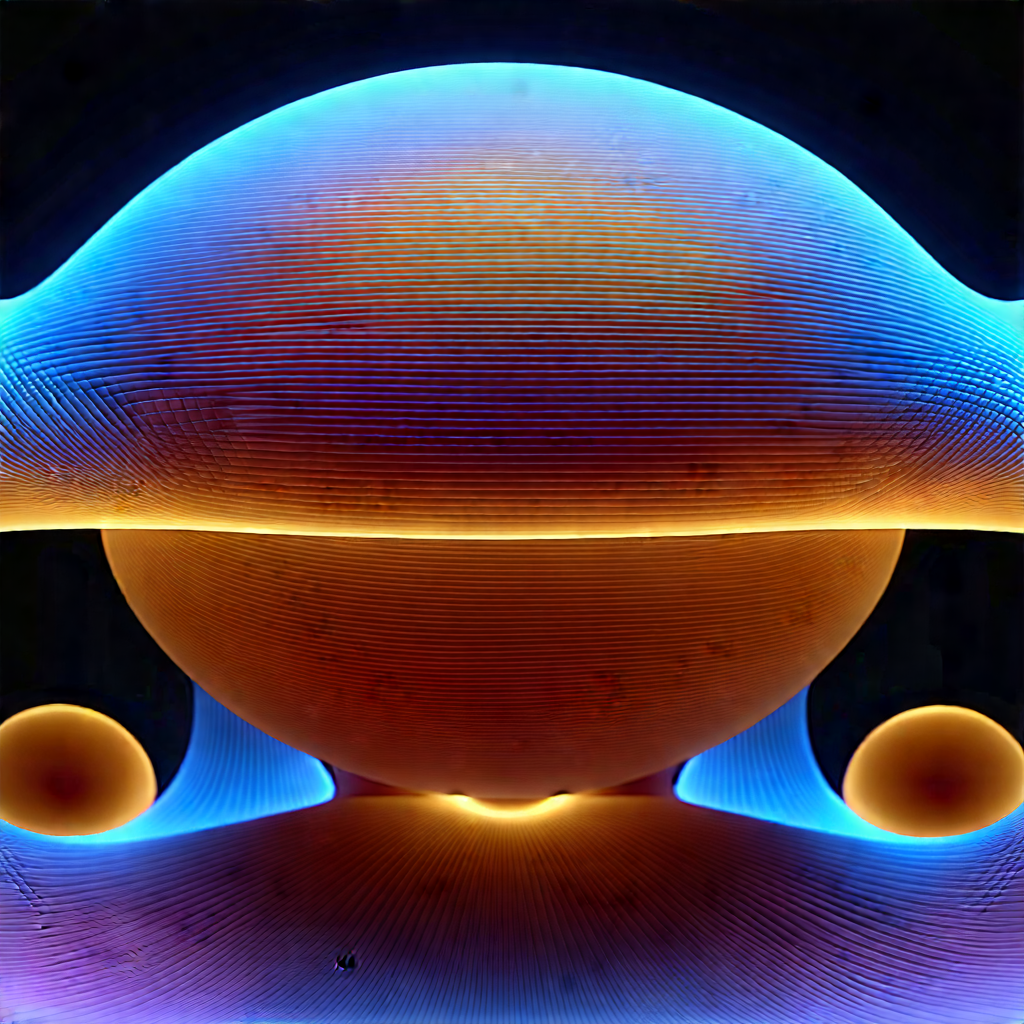 Abstract Impressionist Style: Abstract Interpretation Of Cellular Structures With Large, Brightly