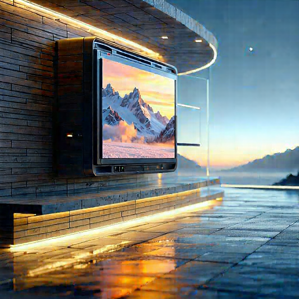 Tech Advertising Photography: Innovative Communication Tool (design:1.46) With Large Flat
