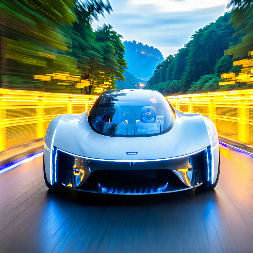 Tech Hdr Photography: Innovative Electric Vehicle Design With Futuristic Driving
