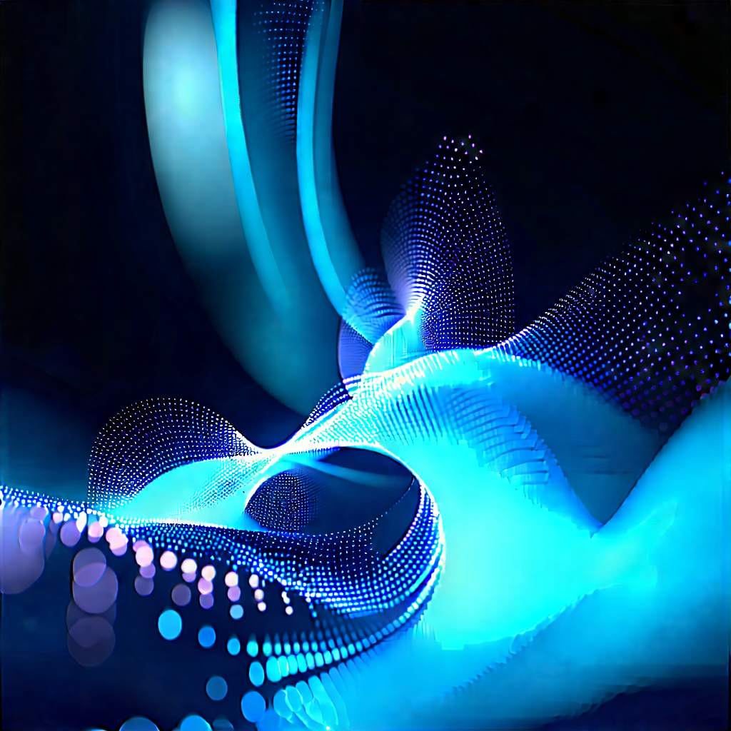 Abstract Abstract Design: Particle Movement Captured In Abstract Form With Image, There
