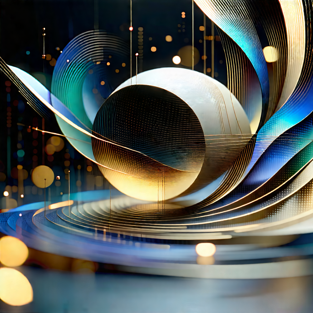 Abstract Art Deco Style: Kinetic energy captured in abstract form