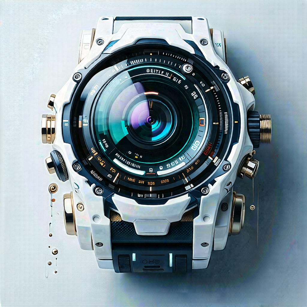 Tech Digital Illustration: Innovative wearable device design