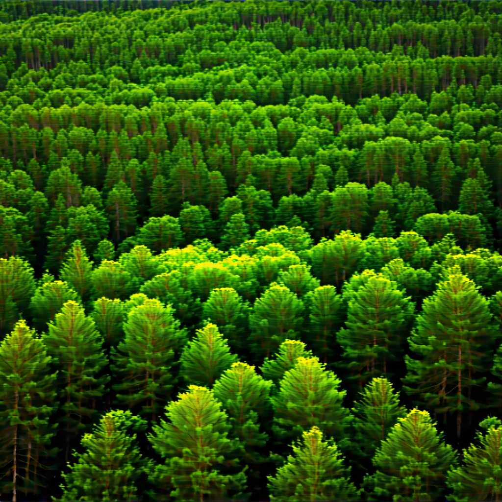 Nature Minimalist Design: Aerial view of forest canopy