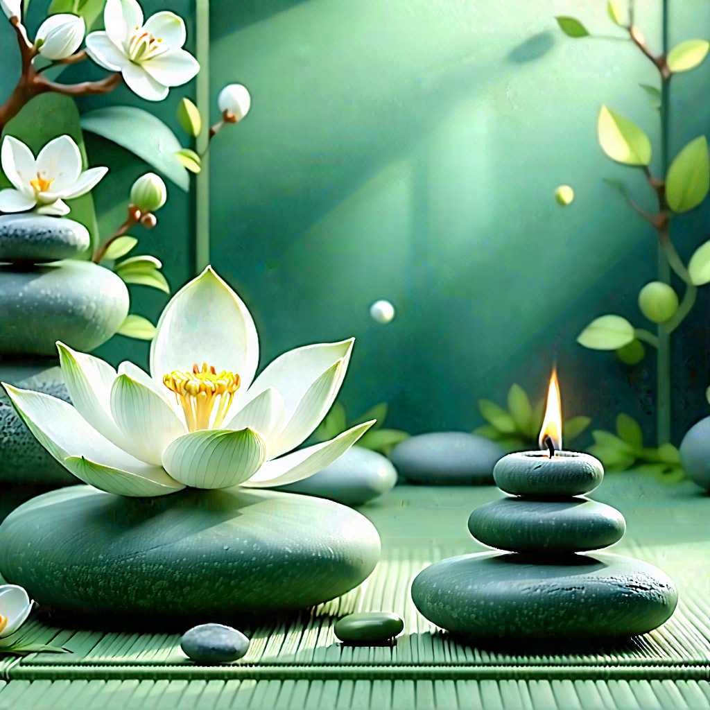 Lifestyle Abstract Design: Wellness Scene With Aromatherapy With Beautifully Designed