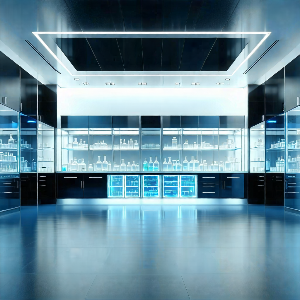 Tech Advertising Photography: Entertainment Technology In Modern Laboratory With Large, Well-lit