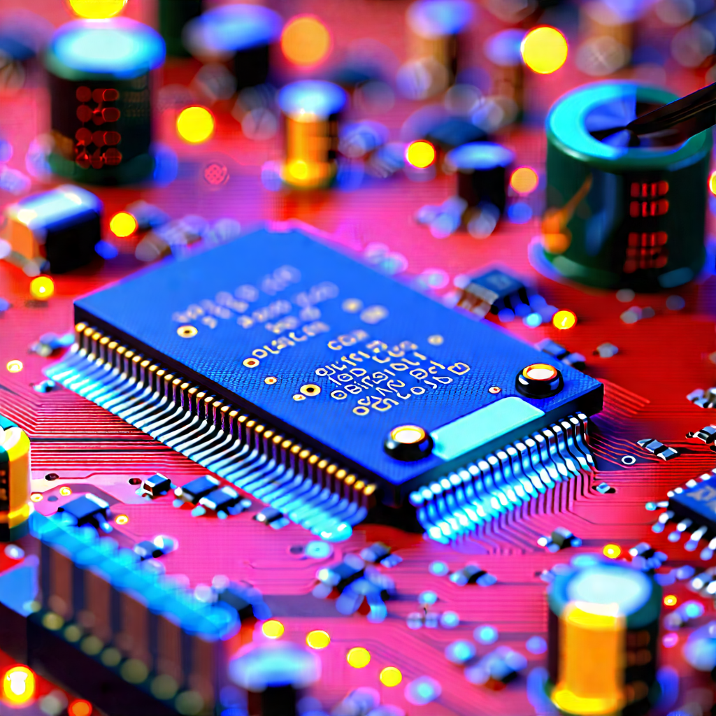 Tech Drone Photography: Close-up of electronic circuit