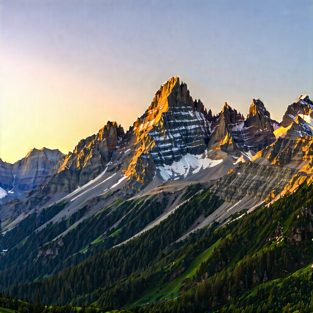 Nature Professional Photography: Mountain Range During (sunset:1.11) With Breathtaking Mountain
