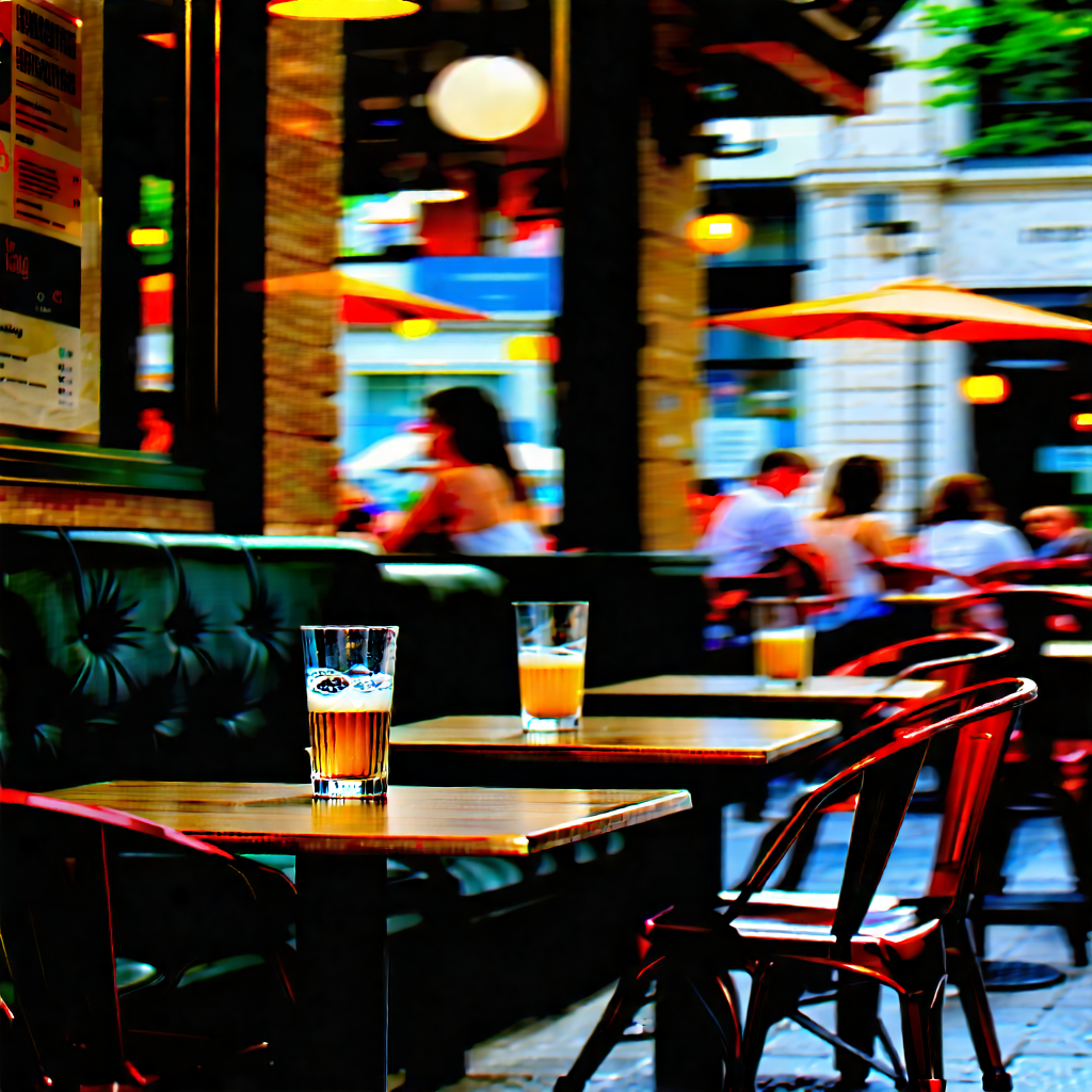 Urban Hdr Photography: Urban cafe culture scene