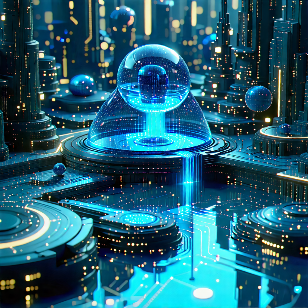 Tech Low Poly: Machine Learning Visualization With Futuristic Scene,