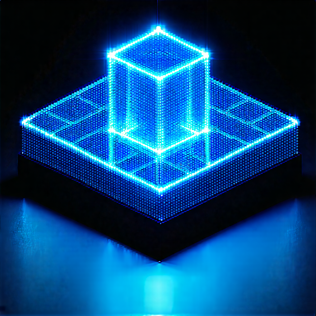 Tech Voxel Art: Blockchain network visualization