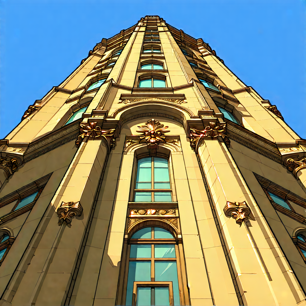 Urban Architectural Photography: Skyscraper with ornate details