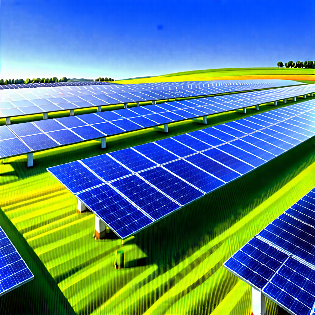 Tech Low Poly: Innovative Renewable Energy (design:1.24) With Large Field
