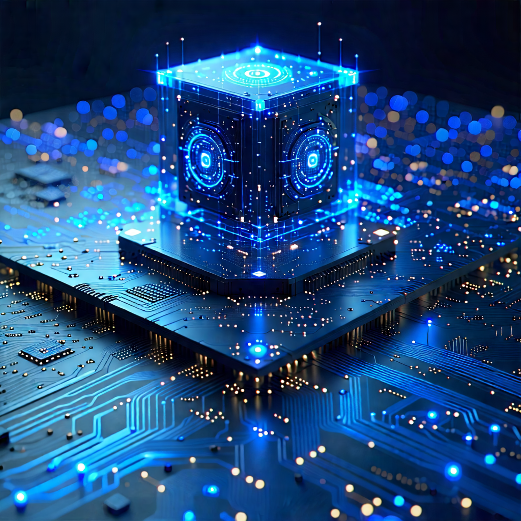 Tech Product Photography: Blockchain network visualization