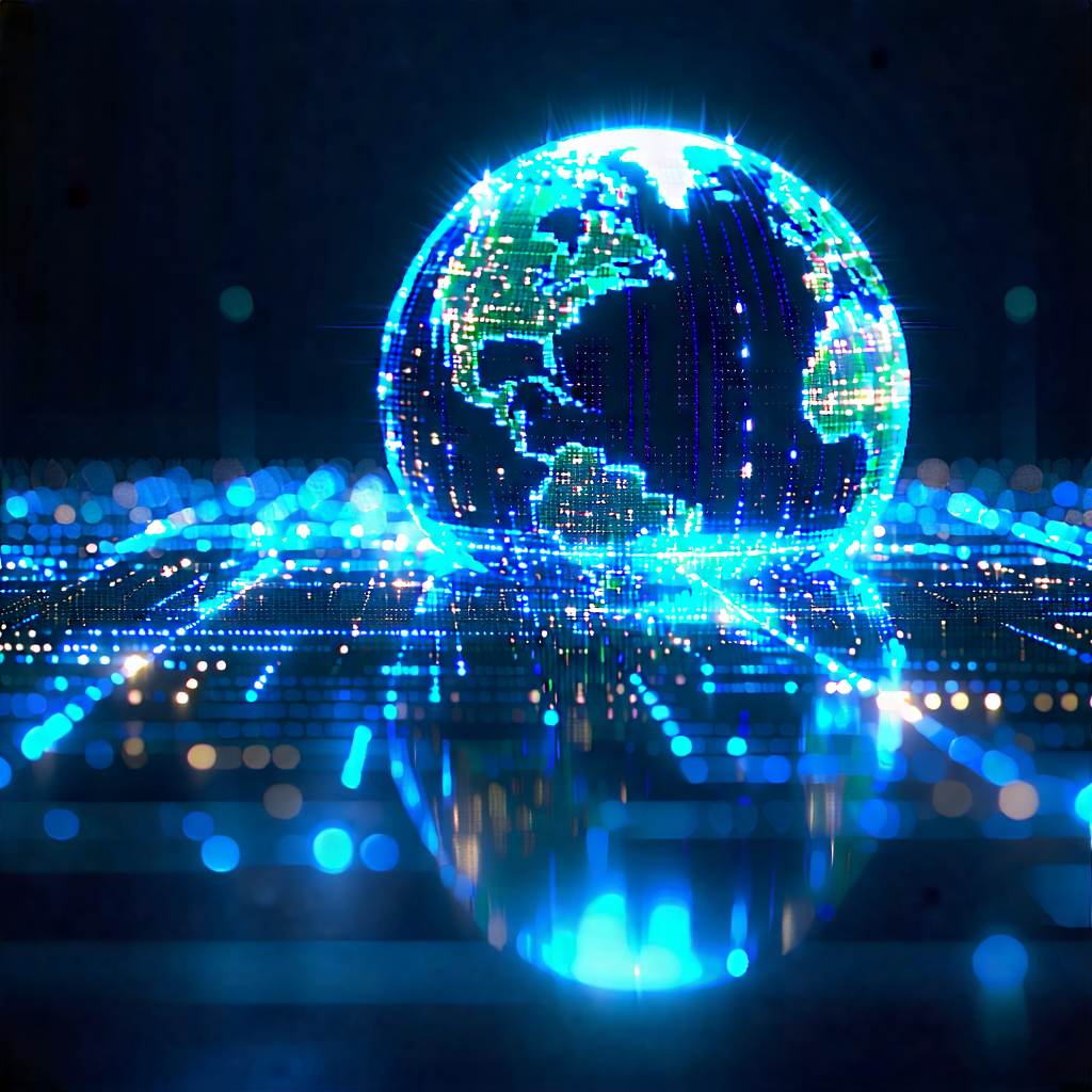 Tech Long Exposure Photography: Big Data Visualization With Blue White