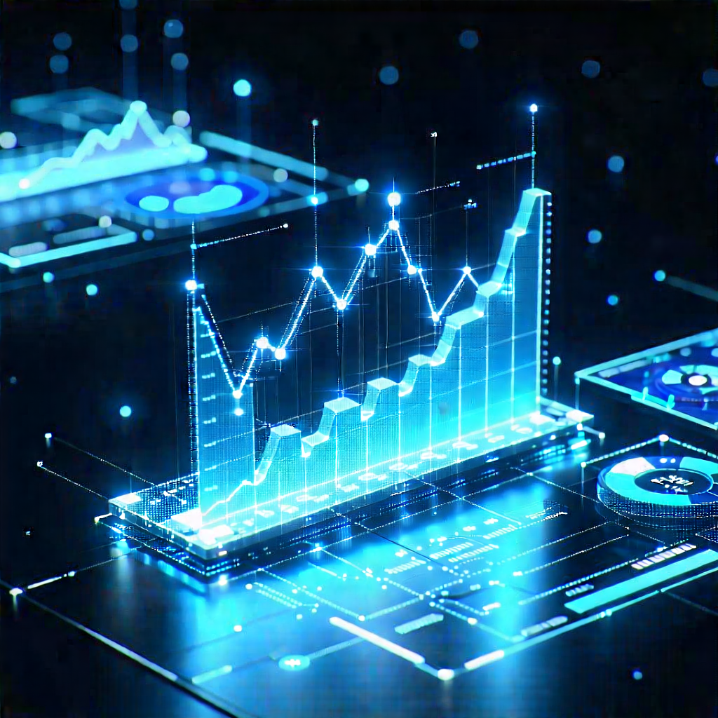 Tech Low Poly: Financial technology in (design:1.36) studio
