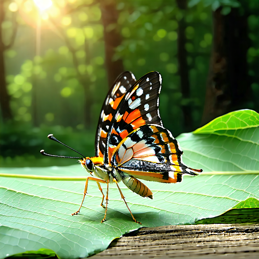 Nature Landscape Photography: Butterfly In Natural Habitat With Beautiful Butterfly