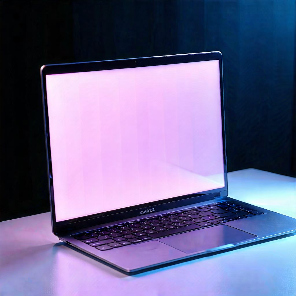 Tech Commercial Photography: Laptop With Glowing Screen With Laptop Computer