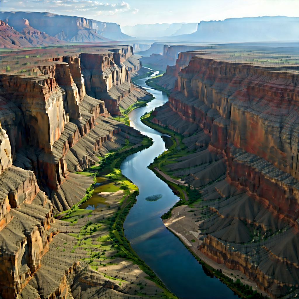 Nature Architectural Photography: Aerial view of canyon system