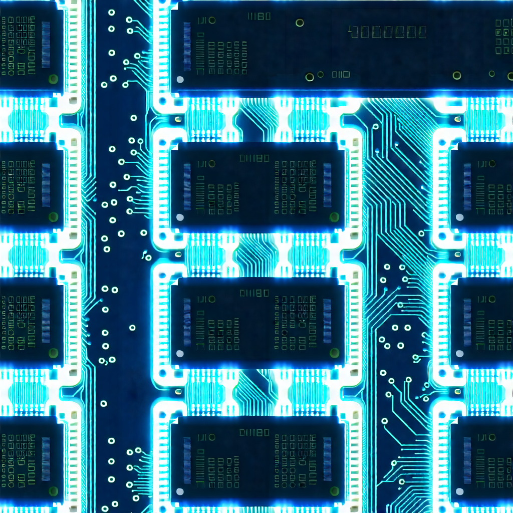 Tech Aerial Photography: Close-up of memory module