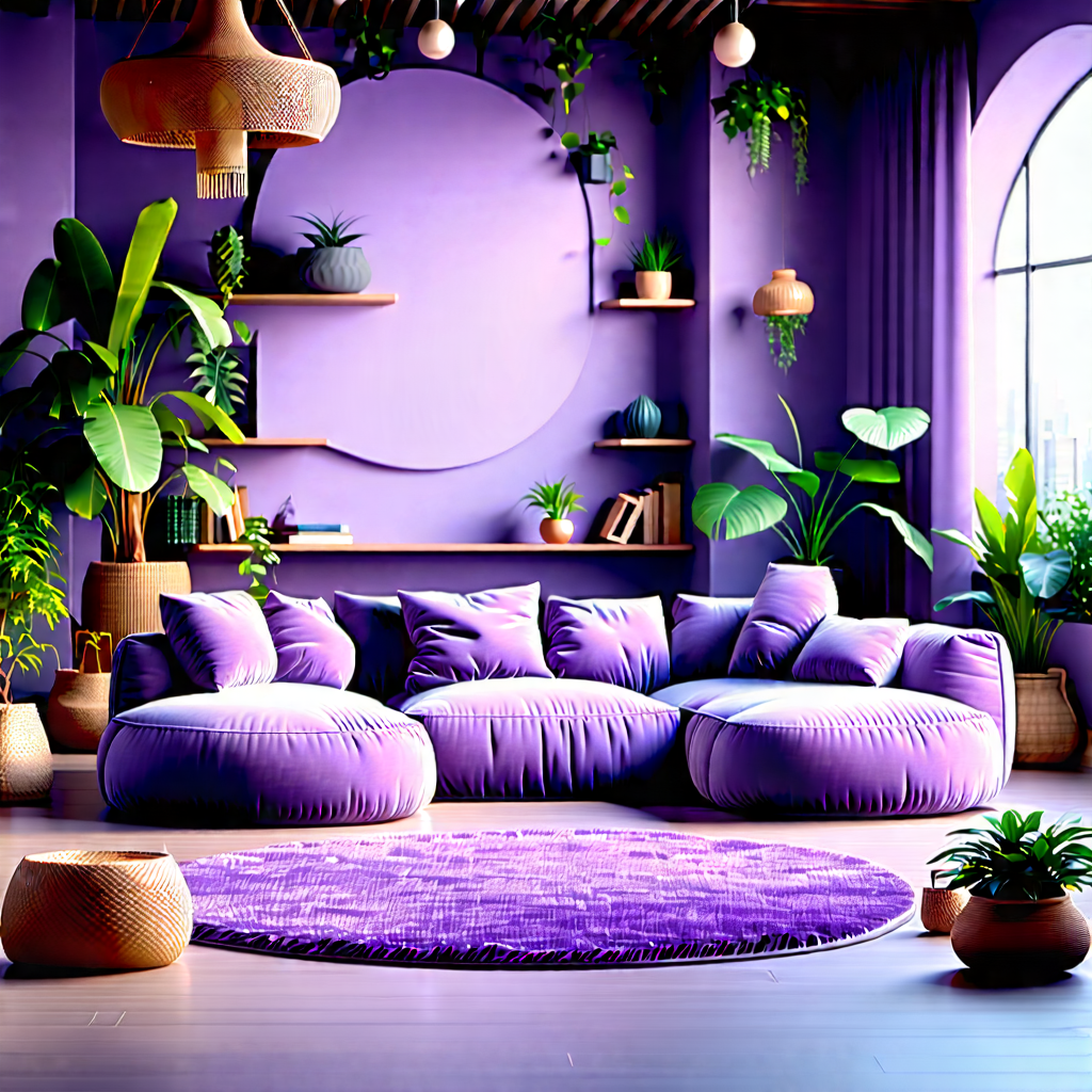 Lifestyle Advertising Photography: Cozy living room with plants and natural elements
