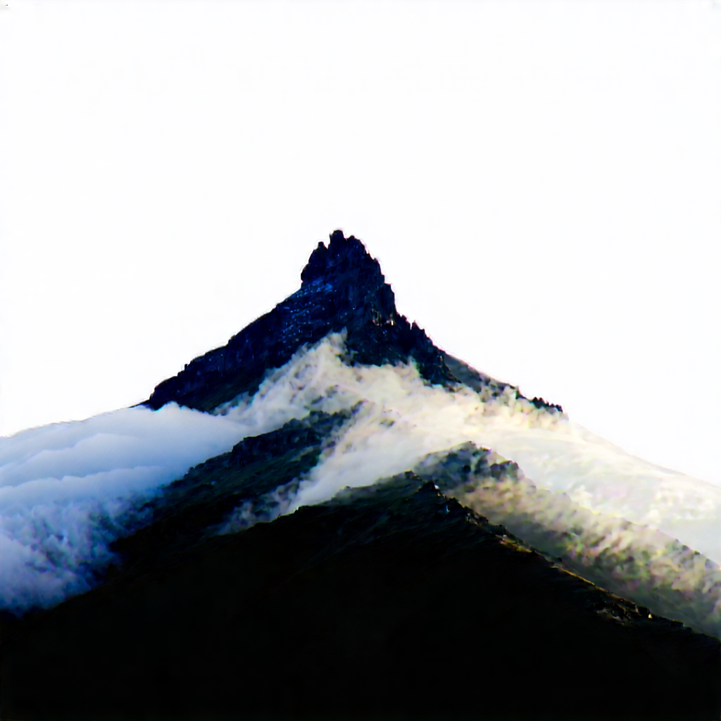 Nature Hdr Photography: (mist:1.24) Over Mountain Peak With Mountain Cloudy