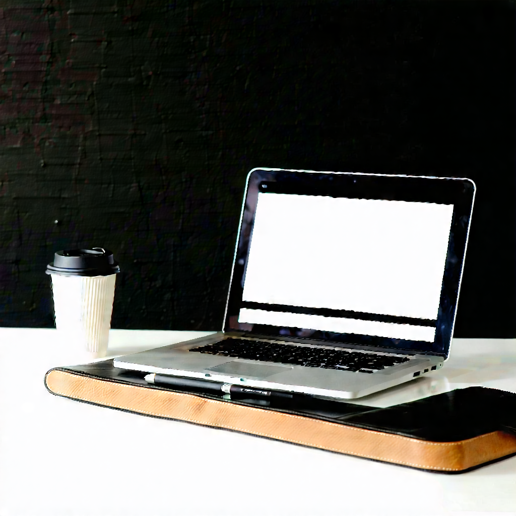 Business Editorial Photography: Workplace With Laptop And Coffee On Desk With Laptop Computer