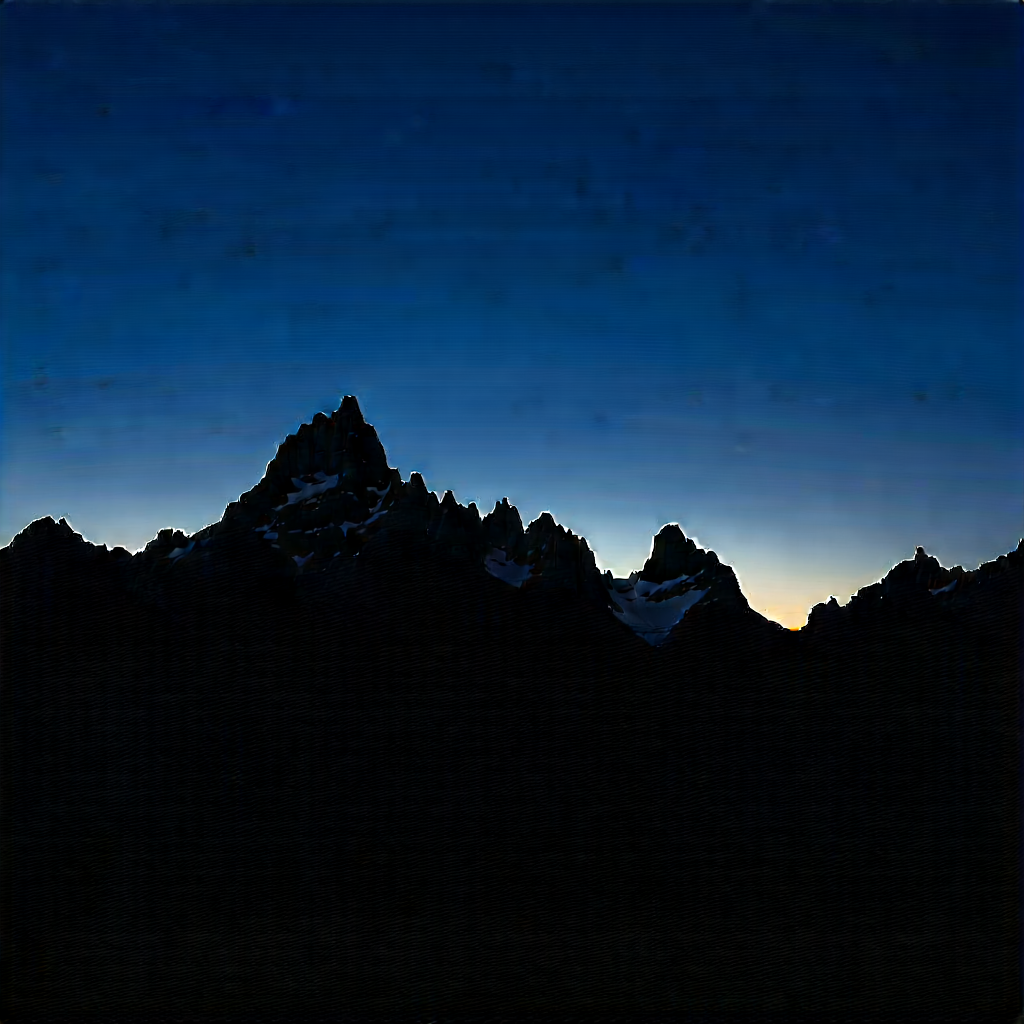 Nature Landscape Photography: (mountain:1.15) Range During Night With Beautiful Mountain