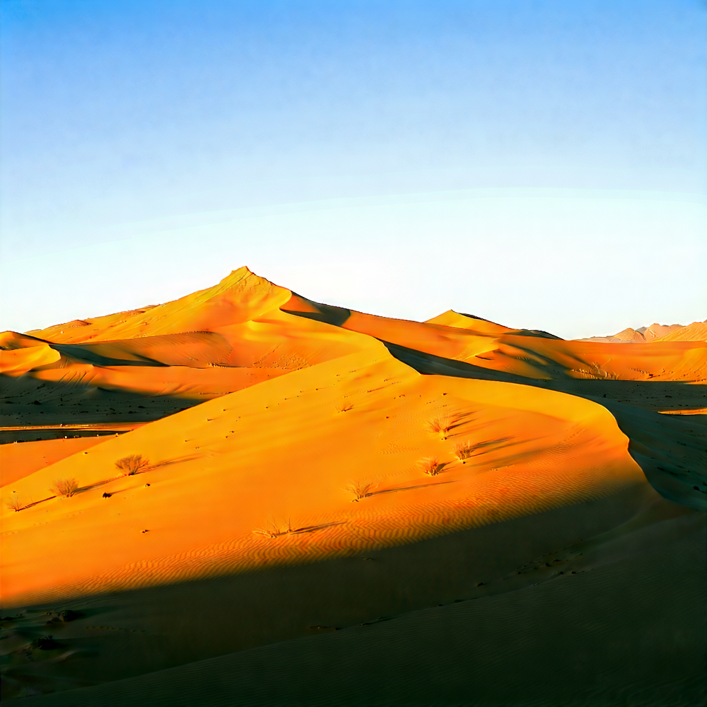 Nature Advertising Photography: Desert Landscape During Golden Hour With Beautiful Desert