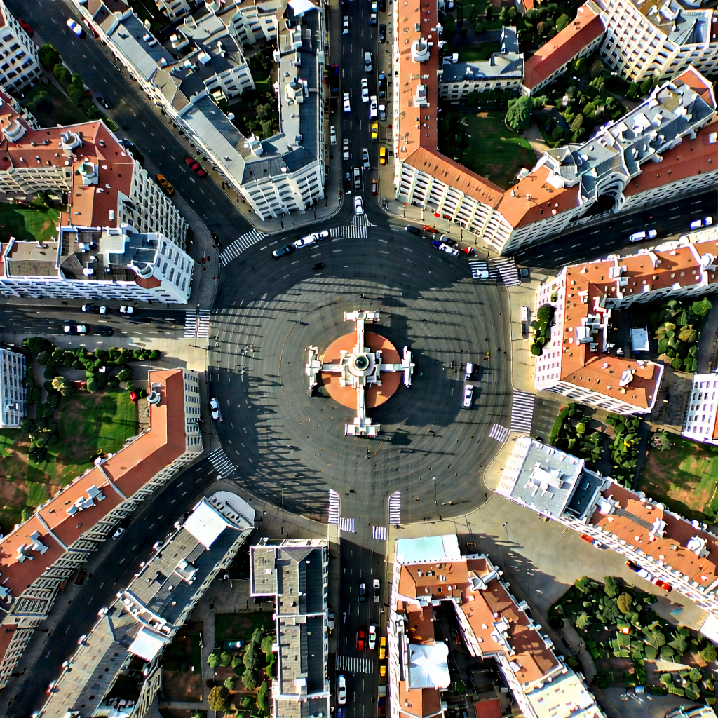 Urban Drone Photography: Aerial view of cultural district