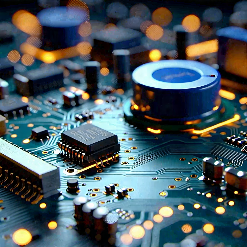 Tech Digital Illustration: Close-up of electronic circuit
