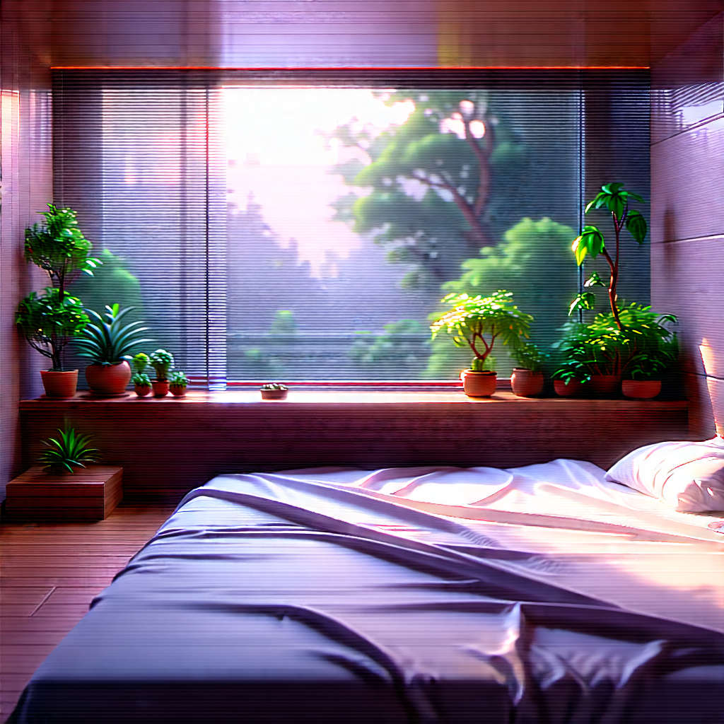 Lifestyle Macro Photography: Bedroom Sanctuary With Plants And Natural Elements With Image, There