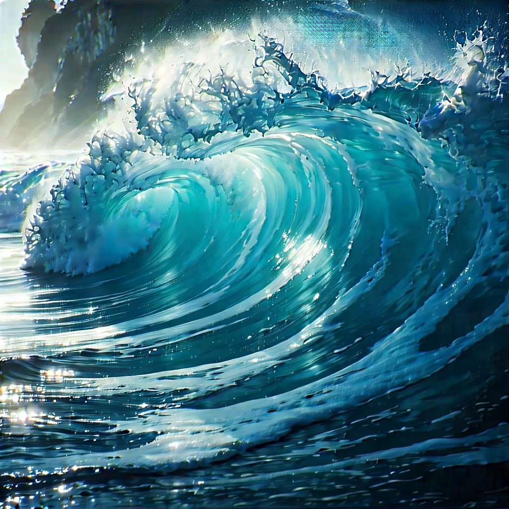 Abstract Advertising Photography: Abstract Interpretation Of Wave Motion With Large Wave