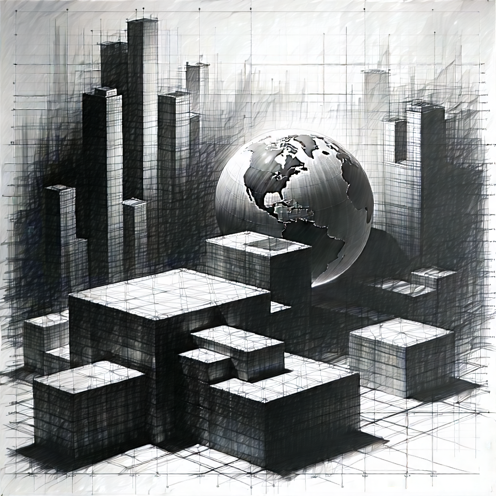 Tech Charcoal Drawing: Big Data Visualization With Image, There