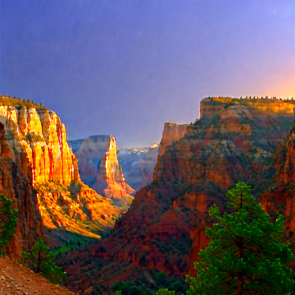Nature Graphic Design: Canyon During Sunrise With Beautiful Mountain