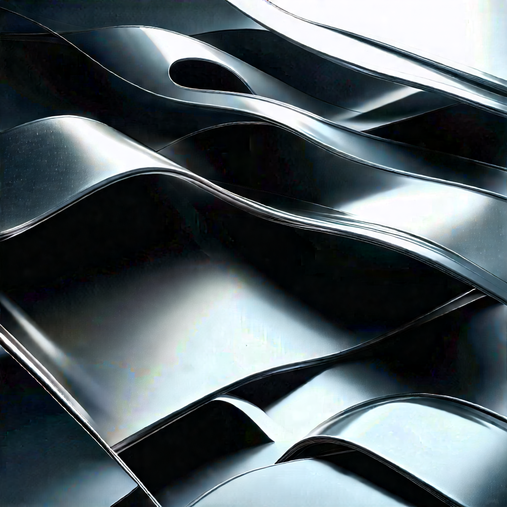 Abstract Memphis Design: Metallic composition